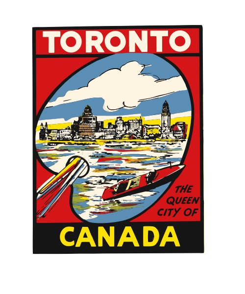 Toronto Canada Vintage Style Sticker Decal R8941