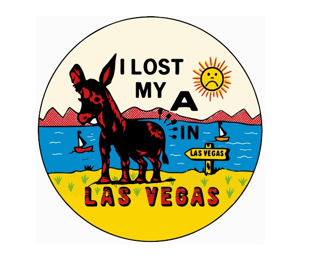 Las Vegas Vintage Style Sticker Decal R8769
