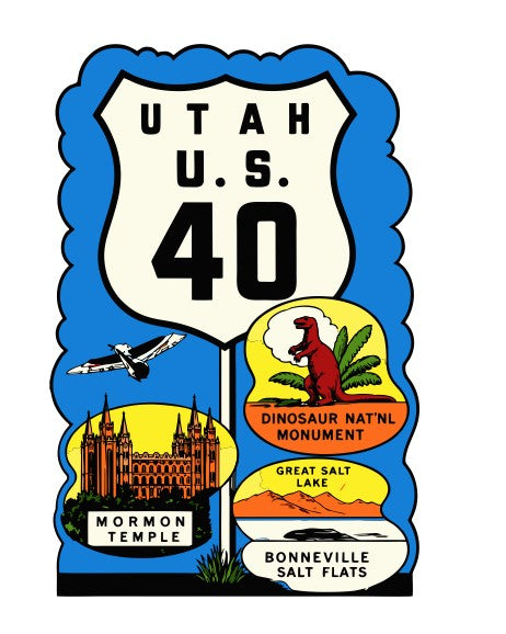 Utah Vintage Style Sticker Decal R8900