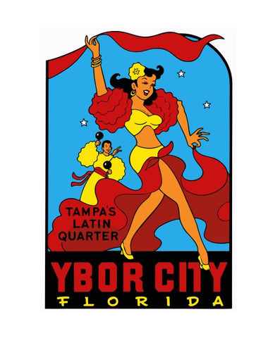 Ybor City Florida Vintage Style Sticker Decal R8811