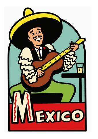 Mexico Vintage Style Sticker Decal R8760