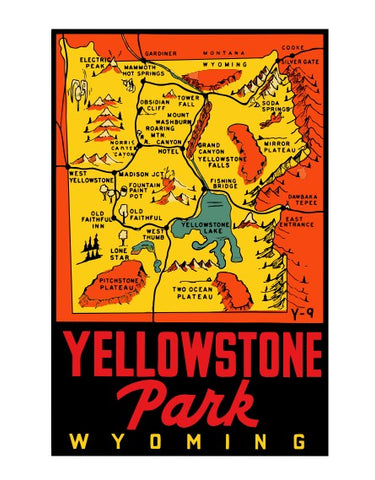 Wyoming Vintage Style Sticker Decal R8791