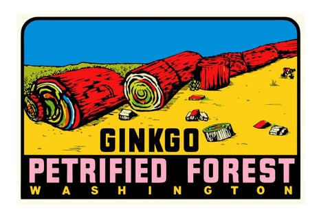 Washington Petrified Forest Vintage Style Sticker Decal R8713