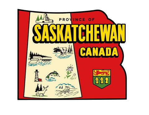 Canada Saskatchewan Vintage Style Sticker Decal R8677