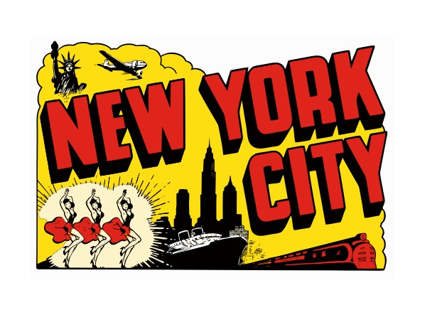 New York City Vintage Style Sticker Decal R8777