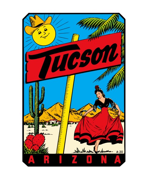 Tucson Arizona Vintage Style Sticker Decal R8945