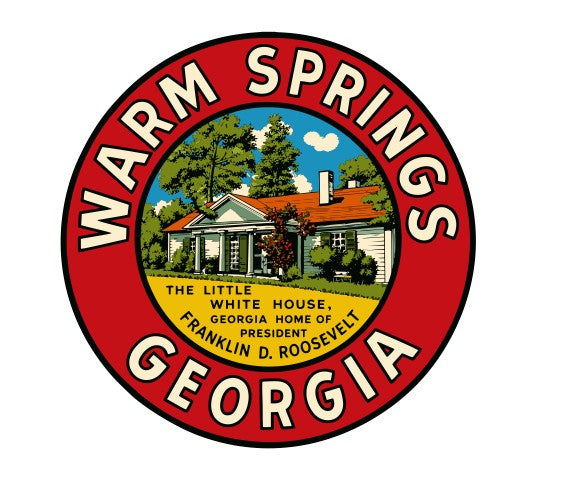 Warm Springs Georgia Vintage Style Sticker Decal R8887 (Copy)