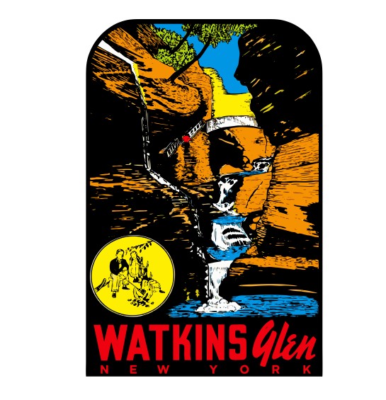 Watkins Glen Vintage Style Sticker Decal R8876