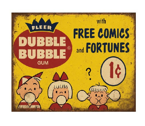 Vintage Style Metal Sign Fleer Dubble Bubble Gum MS322