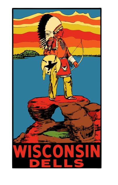 Wisconsin Dells Vintage Style Sticker Decal R8818