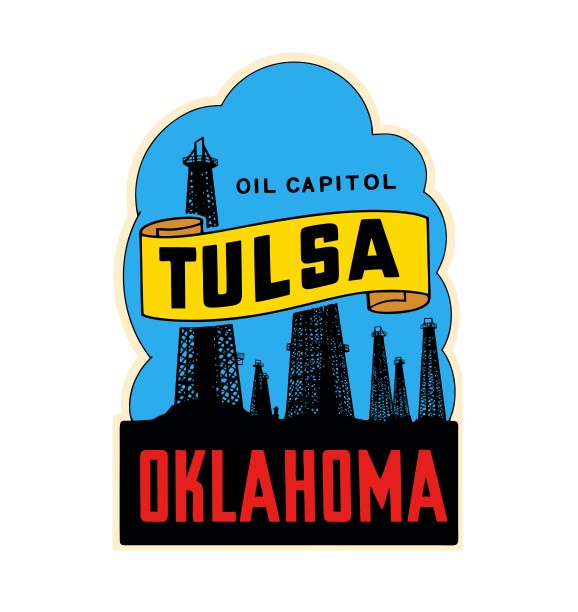 Tulsa Oklahoma Vintage Style Sticker Decal R8932