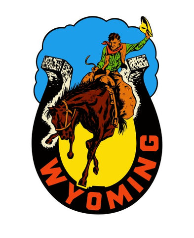 Wyoming Vintage Style Sticker Decal R8799
