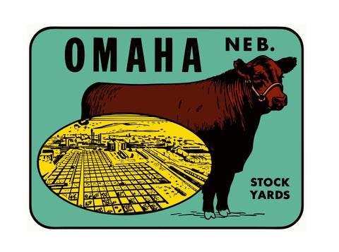 Omaha Nebraska Vintage Style Sticker Decal R8726