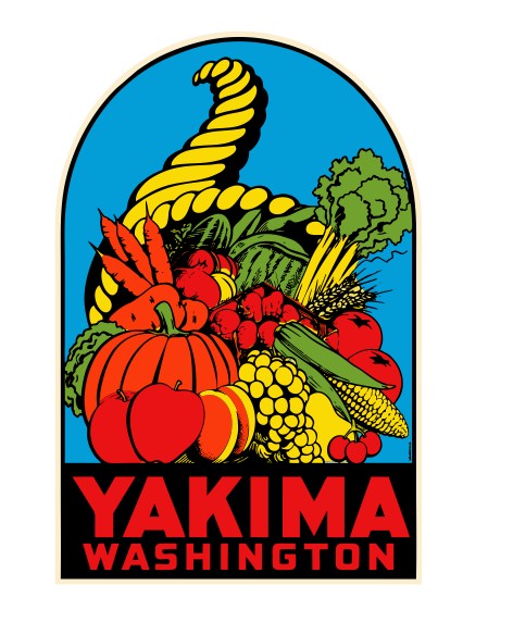 Yakima Washington Vintage Style Sticker Decal R8812