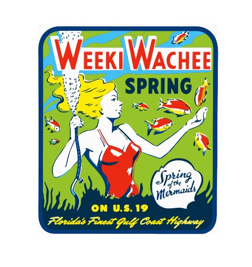 Weeki Wachee Spring Vintage Style Sticker Decal R8849