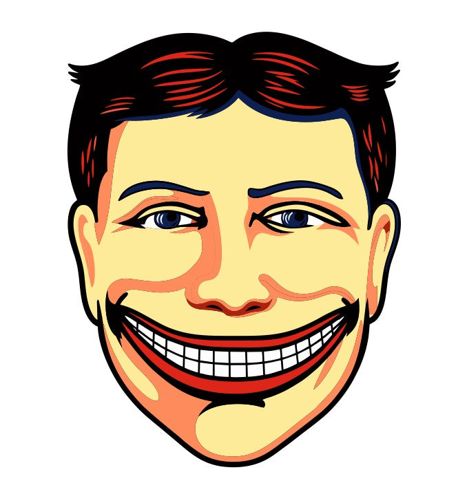 Coney Island Funny Face Vintage Style Sticker Decal R8498