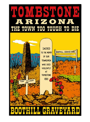 Arizona Tombstone Vintage Style Sticker Decal R8687