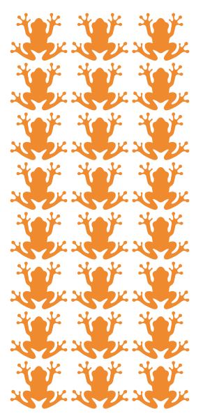 Frog Stickers Sticker Vinyl 1.20" DC34-020 Light Orange
