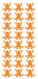 Frog Stickers Sticker Vinyl 1.20" DC34-020 Light Orange