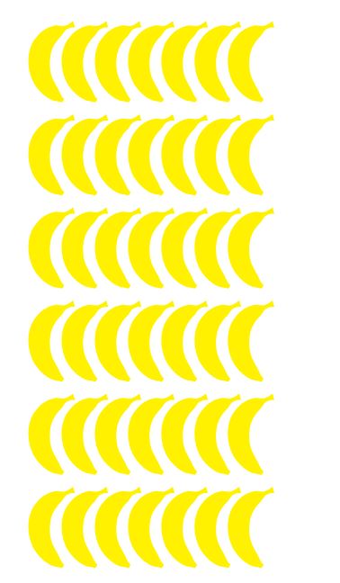 Banana Stickers Sticker 1-1/4" DC36-025 Light Yellow