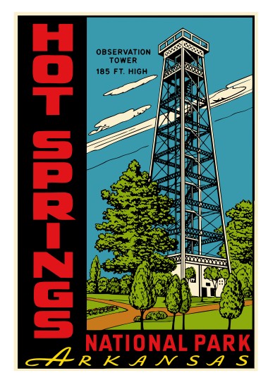 Hot Springs Nat'l Park Arkansas Vintage Style Sticker Decal R8551