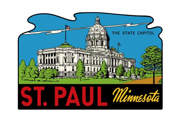 St Paul Minnesota Vintage Style Sticker Decal R8572