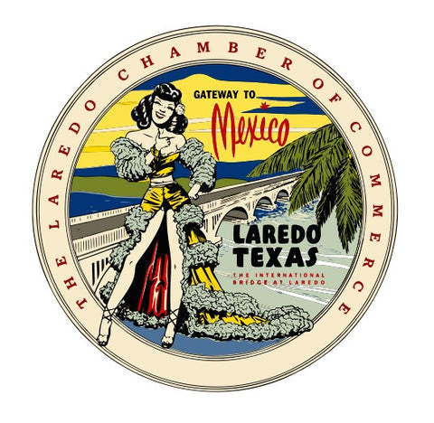 Laredo Texas Vintage Style Sticker Decal R8571