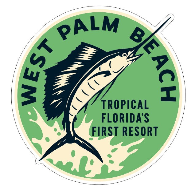 West Palm Beach Vintage Style Sticker Decal R8553