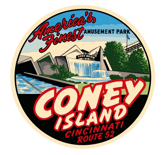 Coney Island Cincinnati Vintage Style Sticker Decal R8517