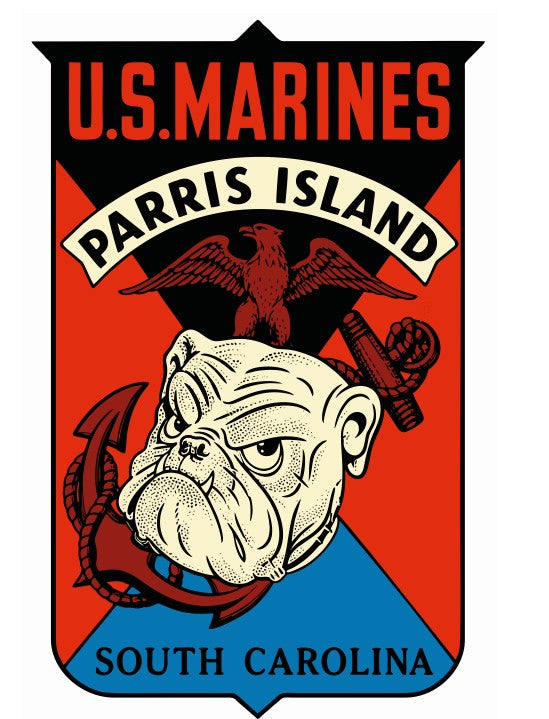Parris Island SC Vintage Style Sticker Decal R8533
