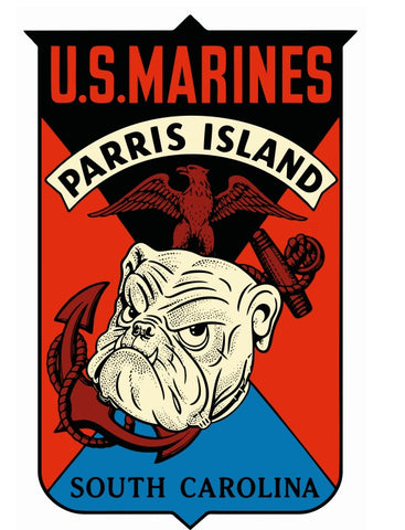 Parris Island SC Vintage Style Sticker Decal R8533