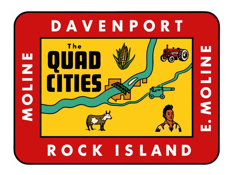 Rock Island Davenport Vintage Style Sticker Decal R8595