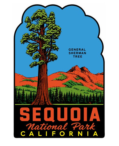 Sequoia Nat'l Park CA Vintage Style Sticker Decal R8586