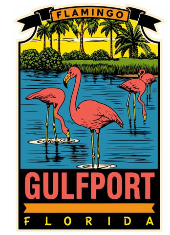 Florida Gulfport Vintage Style Sticker Decal R8505
