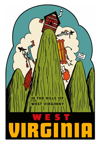 West Virginia Vintage Style Sticker Decal R8564