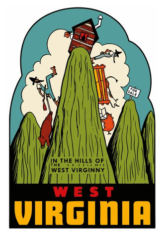 West Virginia Vintage Style Sticker Decal R8564
