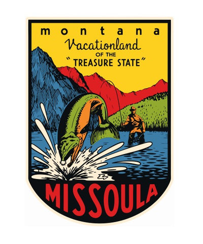 Missoula Montana Vintage Style Sticker Decal R8620