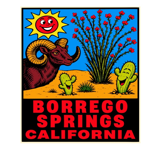 Borrego Springs California Vintage Style Sticker Decal R8623