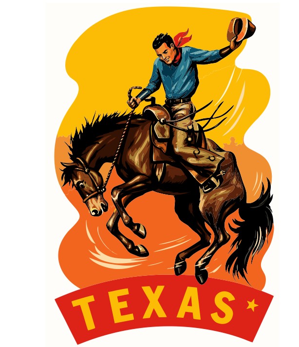 Texas Vintage Style Sticker Decal R8514