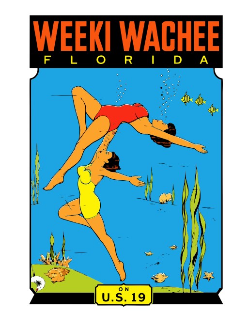 Weeki Wachee Florida Vintage Style Sticker Decal R8667