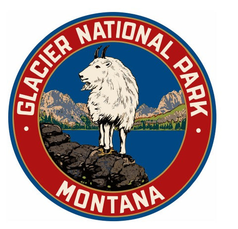 Glacier Nat'l Park Montana Vintage Style Sticker Decal R8561