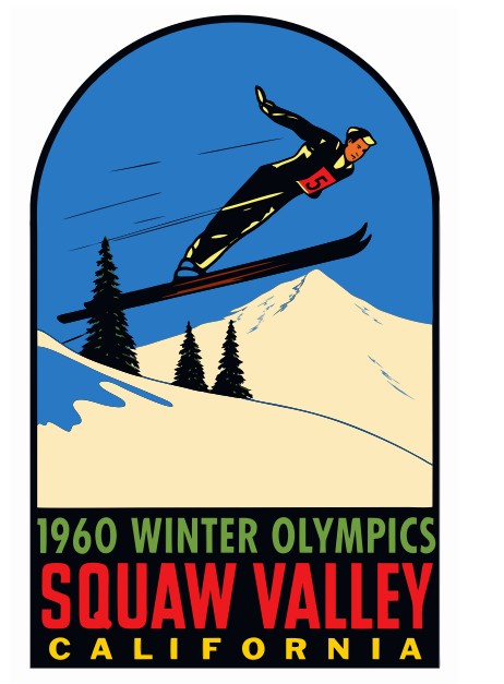 Squaw Valley CA Vintage Style Sticker Decal R8563