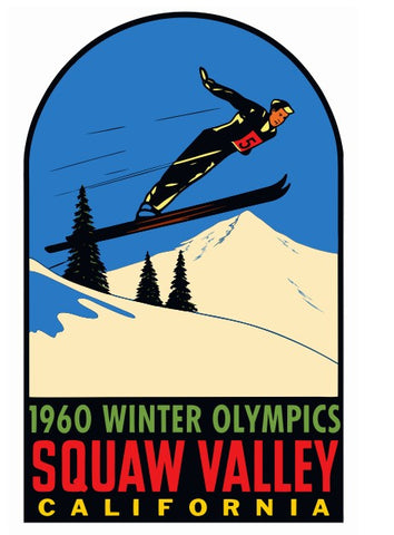 Squaw Valley CA Vintage Style Sticker Decal R8563