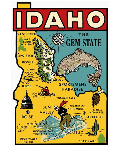 Idaho Vintage Style Sticker Decal R8543