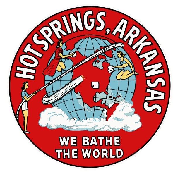 Hot Springs Arkansas Vintage Style Sticker Decal R8584