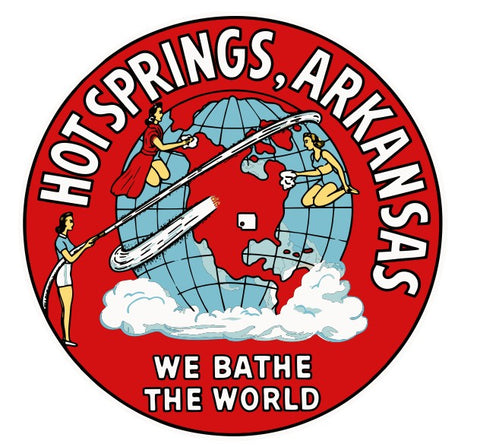 Hot Springs Arkansas Vintage Style Sticker Decal R8584