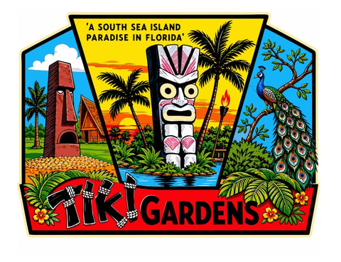 South Sea Island Florida Vintage Style Sticker Decal R8542