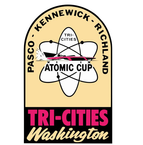 Tri Cities Washington Vintage Style Sticker Decal R8635
