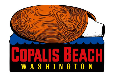 Copalis Beach Washington Vintage Style Sticker Decal R8587
