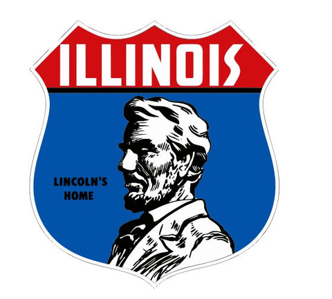 Illinois Vintage Style Sticker Decal R8606